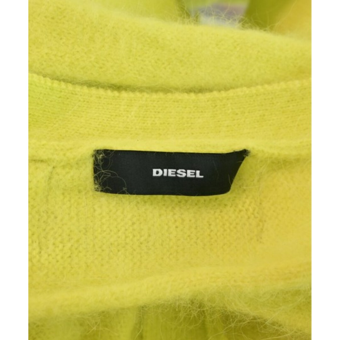 DIESEL(ディーゼル)のDIESEL ディーゼル カーディガン -(XL位) 黄 【古着】【中古】 レディースのトップス(カーディガン)の商品写真