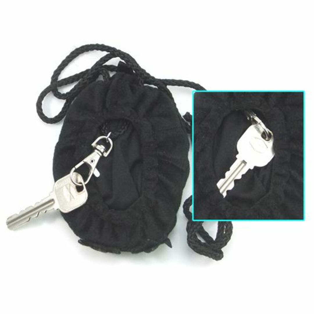 ぬいぐるみ　鍵　キーケース（キーホルダー）　フクロウ（黒） レディースのファッション小物(キーホルダー)の商品写真
