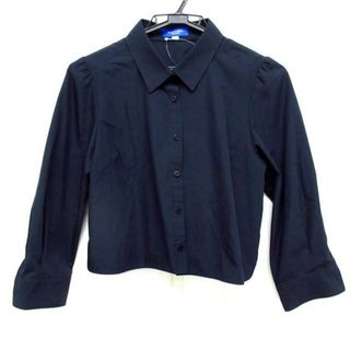 ブルーレーベルクレストブリッジ(BLUE LABEL CRESTBRIDGE)のBLUE LABEL CRESTBRIDGE(ブルーレーベルクレストブリッジ) 長袖シャツブラウス サイズ36 S レディース美品  - ネイビー 長袖/ショート丈(シャツ/ブラウス(長袖/七分))