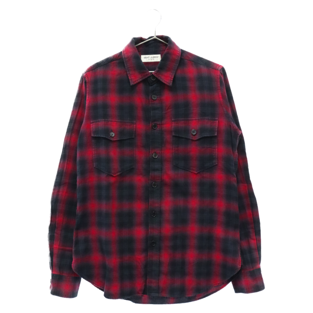 Saint Laurent(サンローラン)のSAINT LAURENT PARIS サンローランパリ 16AW Tartan Check ロングスリーブ シャツ レッド 407723 Y826L メンズのトップス(シャツ)の商品写真