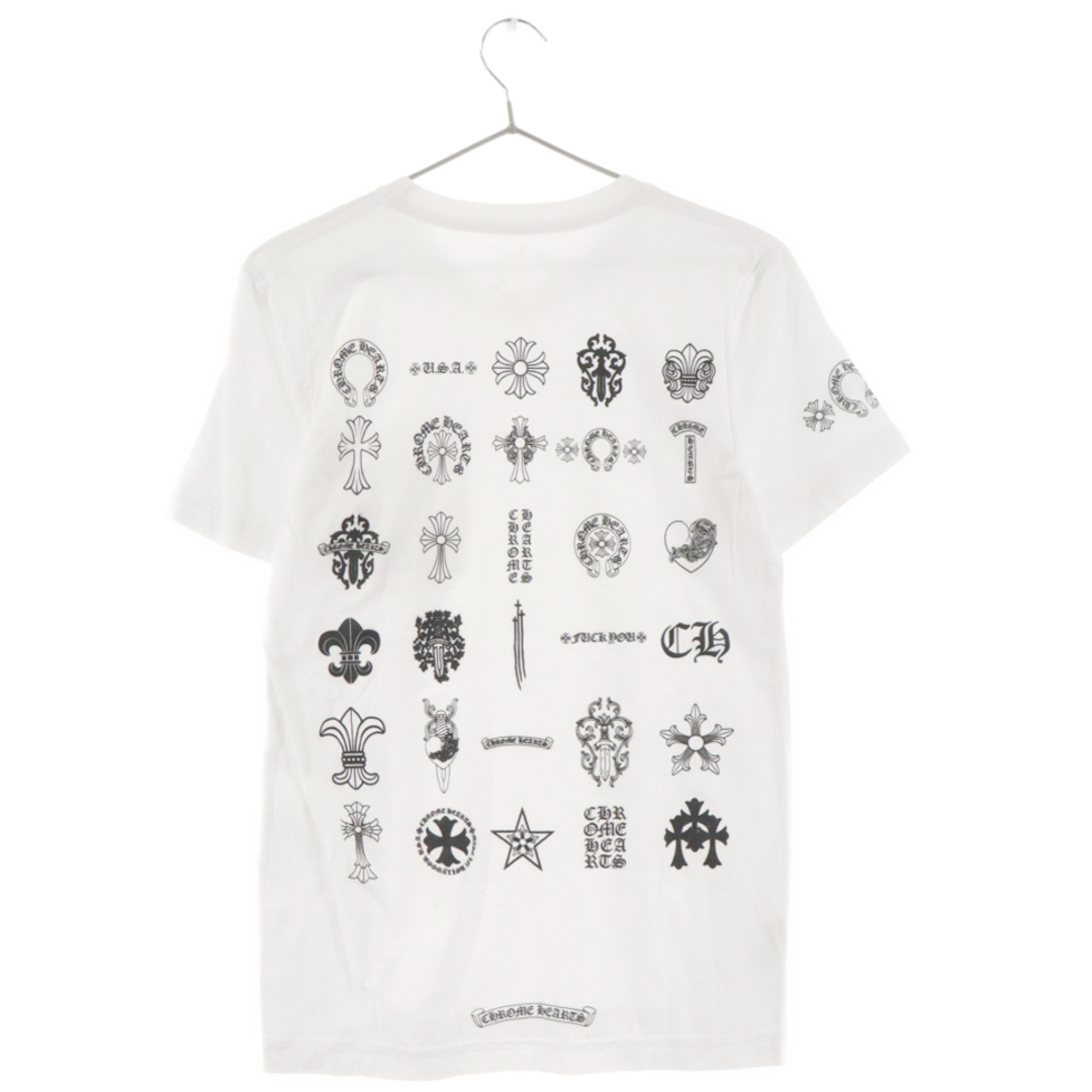 Chrome Hearts(クロムハーツ)のCHROME HEARTS クロムハーツ Multi Logo マルチバックロゴ 半袖カットソー 半袖Tシャツ ホワイト メンズのトップス(Tシャツ/カットソー(半袖/袖なし))の商品写真