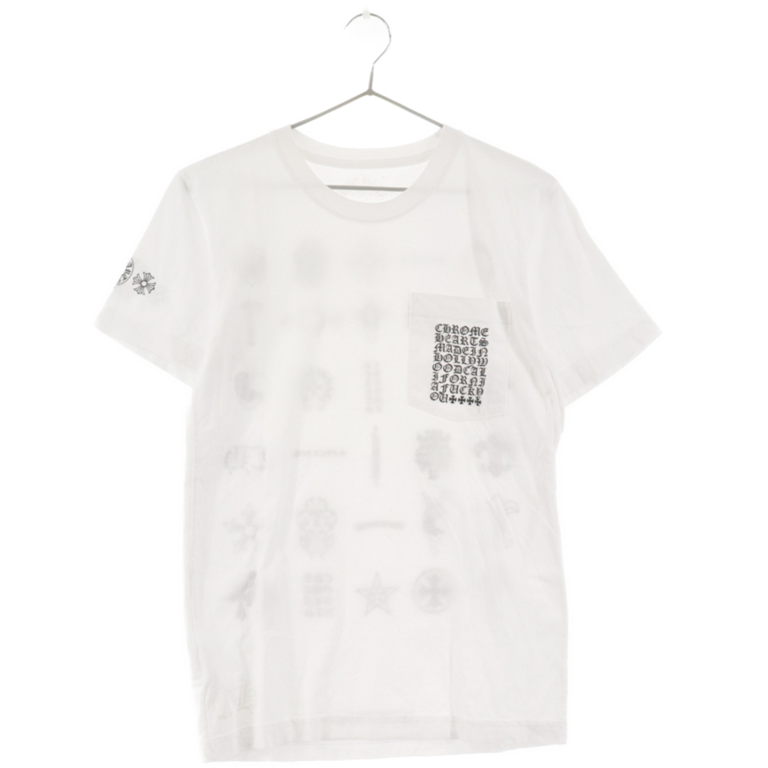 Chrome Hearts(クロムハーツ)のCHROME HEARTS クロムハーツ Multi Logo マルチバックロゴ 半袖カットソー 半袖Tシャツ ホワイト メンズのトップス(Tシャツ/カットソー(半袖/袖なし))の商品写真