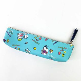 スヌーピー(SNOOPY)のスヌーピー スリムペンポーチ ハローサマースヌーピー  筆箱 ペン入れ ポーチ 水色 グッズ  (MCOR)(ペンケース/筆箱)