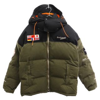 レディメイド(LADY MADE)のREADY MADE レディメイド 2TONE DOWN JACKET ツートン フーディ ダウンジャケット カーキ/ブラック RE-CO-KH-BK-00-39(ダウンジャケット)