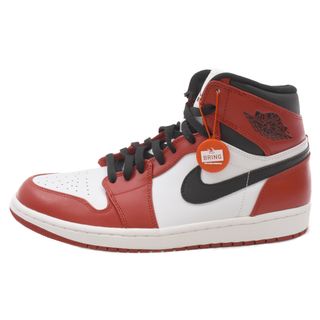 ナイキ(NIKE)のNIKE ナイキ 13年製 AIR JORDAN 1 RETRO HIGH CHICAGO エアジョーダン1レトロハイシカゴスニーカー ハイカットスニーカー レッド US9.5/27.5cm 332550-163(スニーカー)