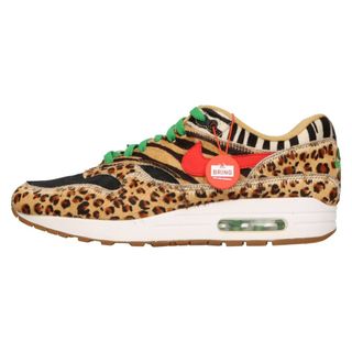 ナイキ(NIKE)のNIKE ナイキ ×atmos AIR MAX 1 DLX ANIMAL アトモス エアマックス 1 アニマル ローカットスニーカー ブラウン US9.5 AQ0928-700(スニーカー)