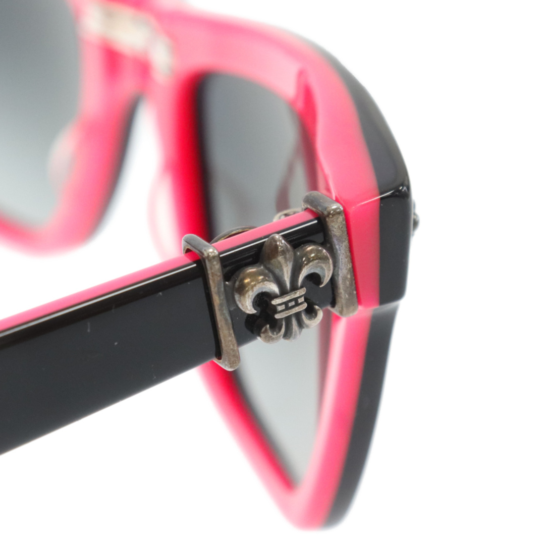 Chrome Hearts(クロムハーツ)のCHROME HEARTS クロムハーツ ZOMBIE GERMS 折り畳み式ウェリントンサングラス 眼鏡 メガネ ブラック/ピンク メンズのファッション小物(サングラス/メガネ)の商品写真