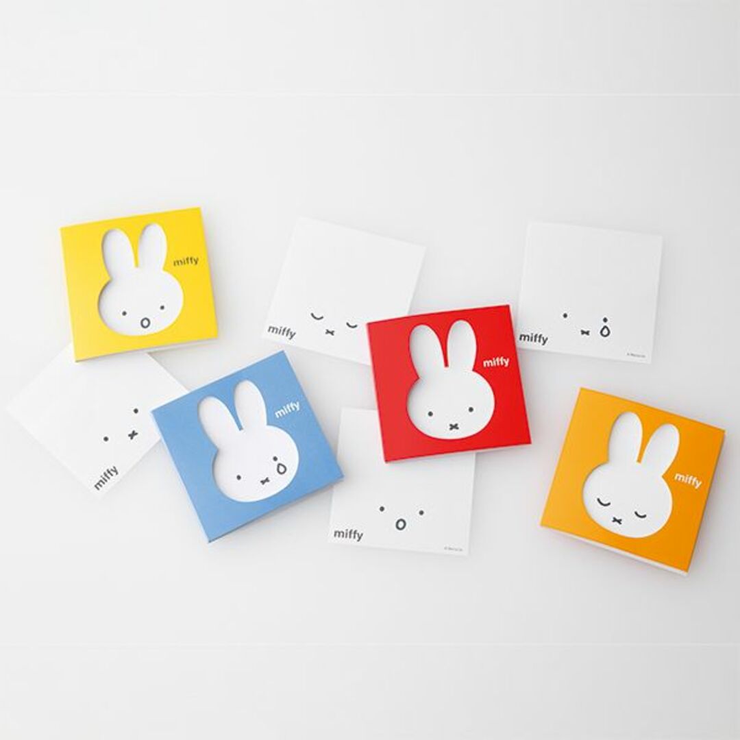 miffy(ミッフィー)のミッフィー スティッキーメモ（face/yellow） 付箋 20枚 文房具 フェイス イエロー インテリア/住まい/日用品の文房具(その他)の商品写真