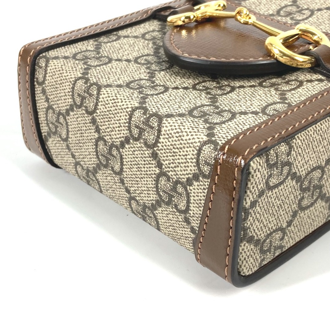 Gucci(グッチ)のグッチ GUCCI ホースビット1955ミニバッグ 625615 GGスプリーム 斜め掛け ポシェット カバン ショルダーバッグ GGスプリームキャンバス ベージュ 美品 メンズのバッグ(ショルダーバッグ)の商品写真