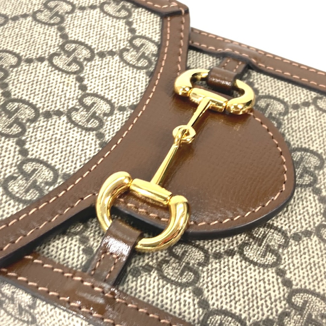 Gucci(グッチ)のグッチ GUCCI ホースビット1955ミニバッグ 625615 GGスプリーム 斜め掛け ポシェット カバン ショルダーバッグ GGスプリームキャンバス ベージュ 美品 メンズのバッグ(ショルダーバッグ)の商品写真