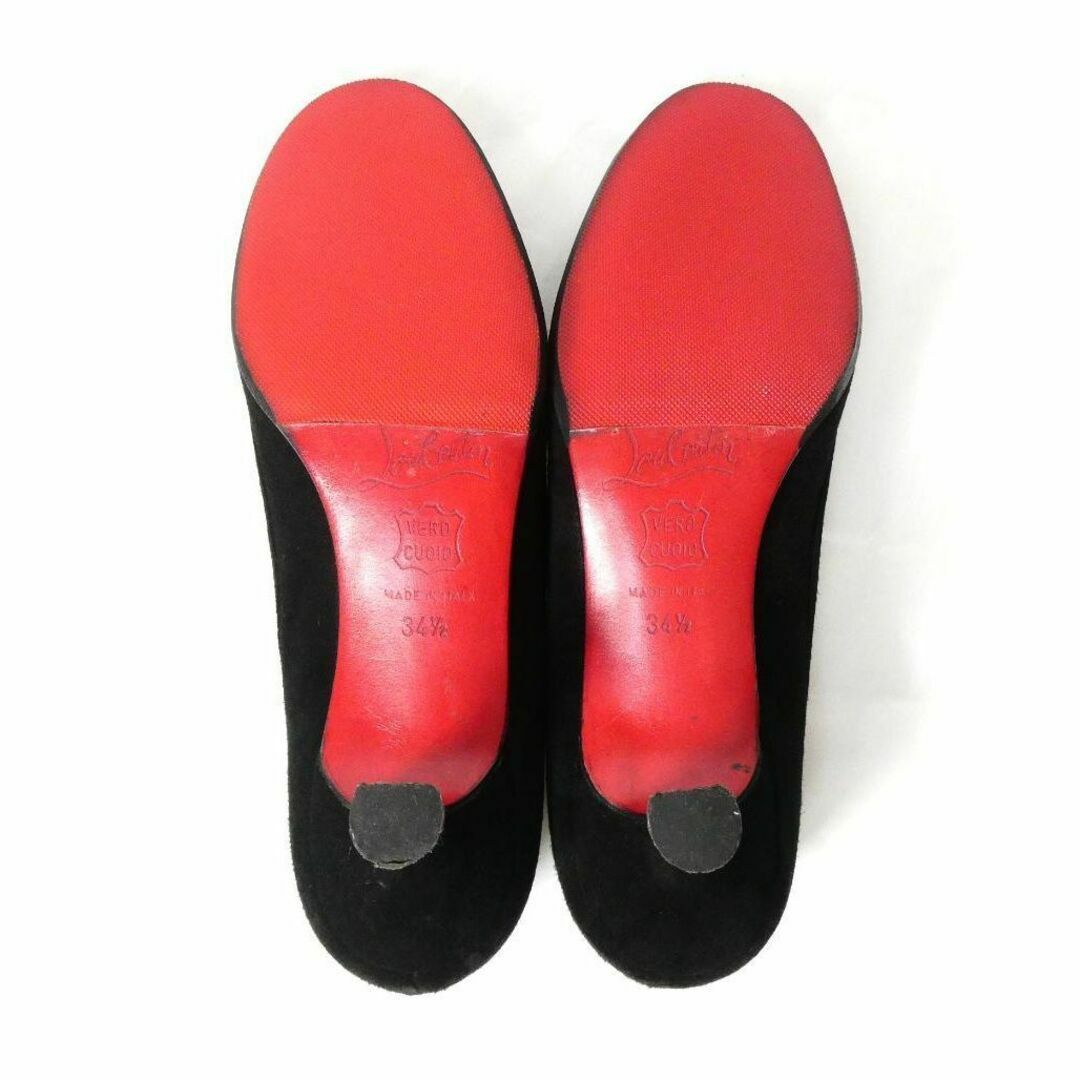 Christian Louboutin(クリスチャンルブタン)の美品 クリスチャンルブタン スエード リボン ヒール ラウンドトゥ パンプス レディースの靴/シューズ(ハイヒール/パンプス)の商品写真