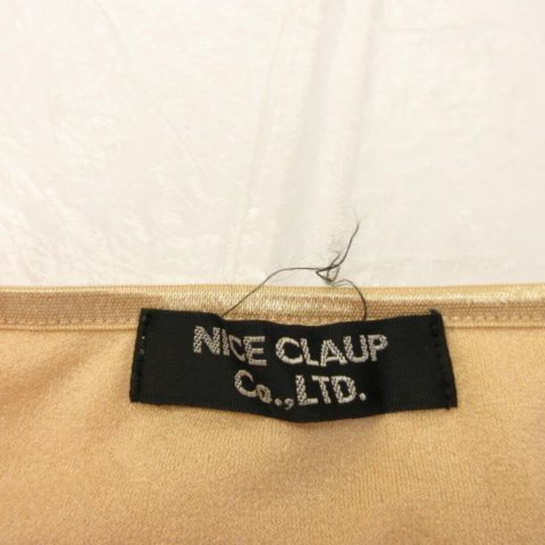 NICE CLAUP(ナイスクラップ)のナイスクラップ NICE CLAUP キャミワンピース チュニック ベージュ レディースのワンピース(ミニワンピース)の商品写真