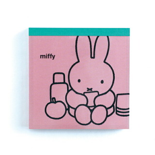 ミッフィー(miffy)のミッフィー miffy メモパッド・スクエア ピンク メモ帳 文房具 日本製(その他)