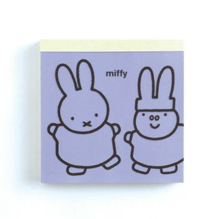 ミッフィー(miffy)のミッフィー miffy メモパッド・スクエア パープル メモ帳 文房具 日本製(その他)