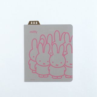 ミッフィー(miffy)のミッフィー miffy リングノート用下敷き（スクエア) 文房具 グレー 日本製(その他)