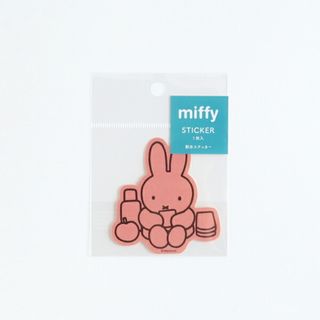 ミッフィー(miffy)のミッフィー miffy ステッカー(ピンク） シール 日本製(その他)