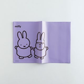 ミッフィー(miffy)のミッフィー miffy PVC ブックカバー 本カバー パープル 文庫本サイズ 日本製(その他)