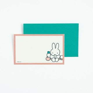 ミッフィー(miffy)のミッフィー miffy ミニカードセット（ピンク） レターセット 文具 日本製(ノートPC)