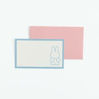 ミッフィー(miffy)のミッフィー miffy ミニカードセット（ブルー） レターセット 文具 日本製(ノートPC)