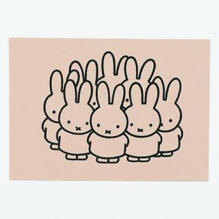 ミッフィー(miffy)のミッフィー miffy ポストカード（pink） ハガキ 文具 日本製(ノートPC)