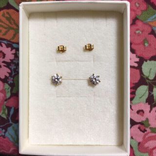 エテ(ete)のete☆キュービックジルコニアピアス☆K18☆美品(ピアス)