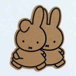 ミッフィー(miffy)のミッフィー miffy ダイカットポストカード （friend） ハガキ 文具 日本製(ノートPC)