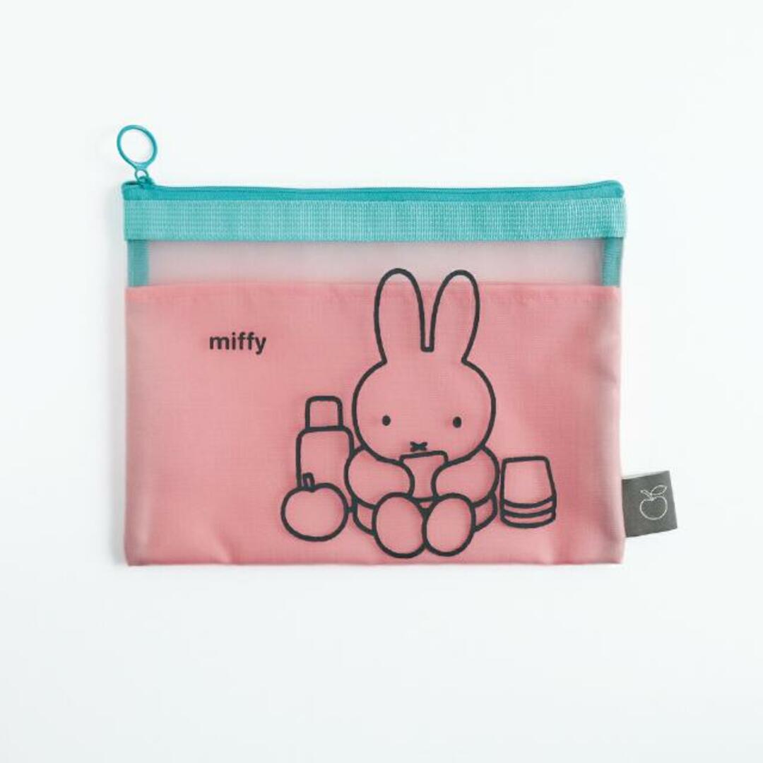 miffy(ミッフィー)のミッフィー miffy メッシュフラットポーチ（pink） ポーチ 文具 スマホ/家電/カメラのPC/タブレット(ノートPC)の商品写真