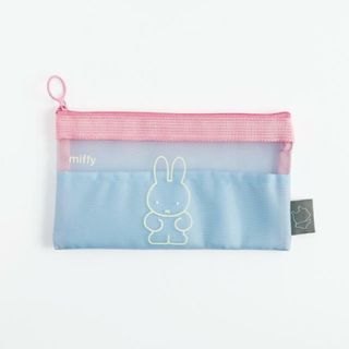 ミッフィー(miffy)のミッフィー miffy メッシュペンポーチ（blue） 筆箱 文具(ノートPC)