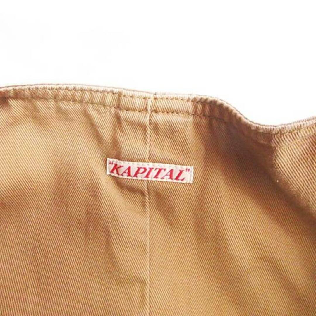 KAPITAL(キャピタル)のキャピタル エジプシャンツイル スモックコート ノーカラー カーキ 0 ■SM1 レディースのジャケット/アウター(その他)の商品写真