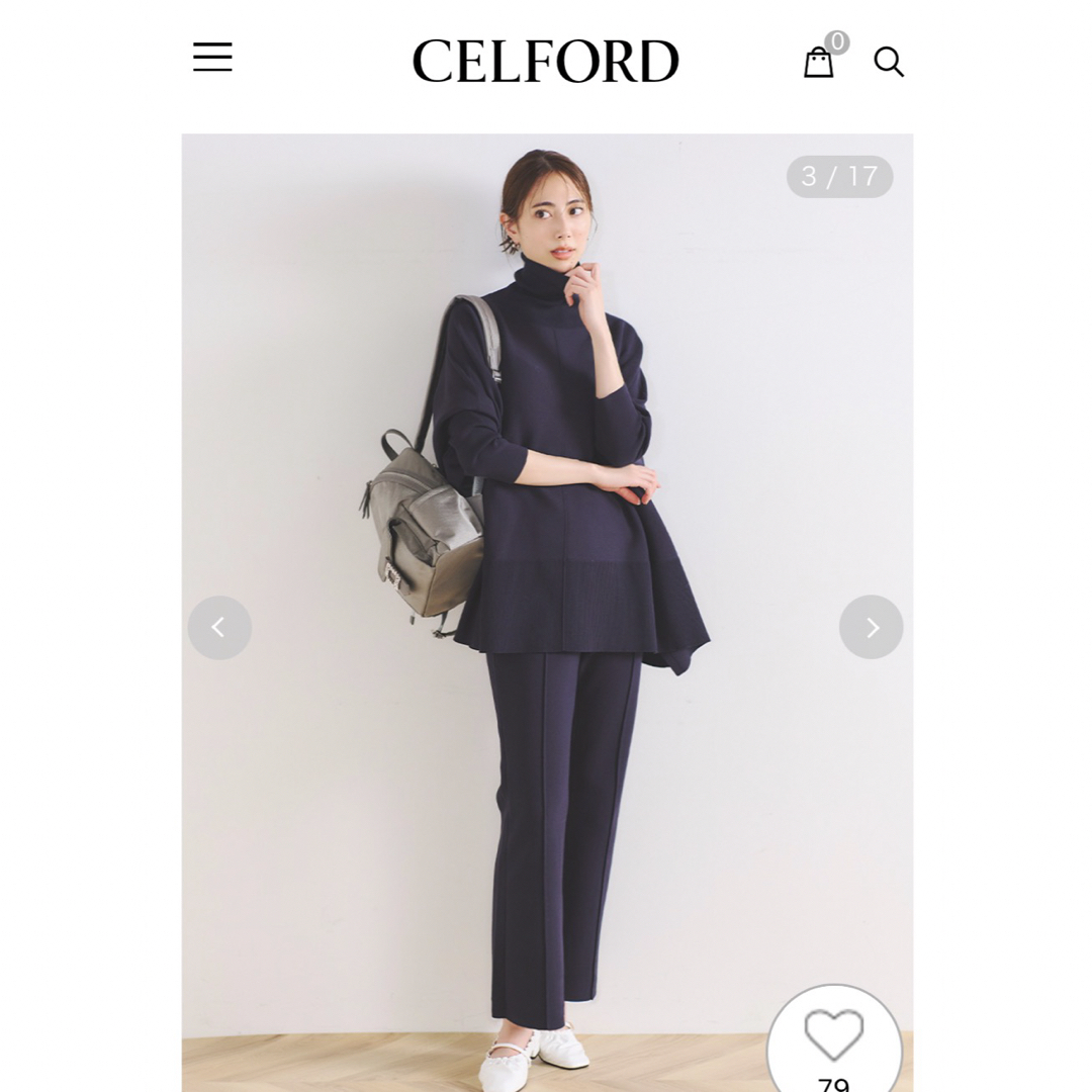 CELFORD(セルフォード)のcelford ビジュー付きリュック　グレー　新作 レディースのバッグ(リュック/バックパック)の商品写真