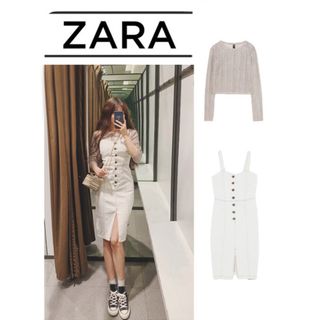 ザラ(ZARA)のザラ ジャンパースカート(ひざ丈ワンピース)