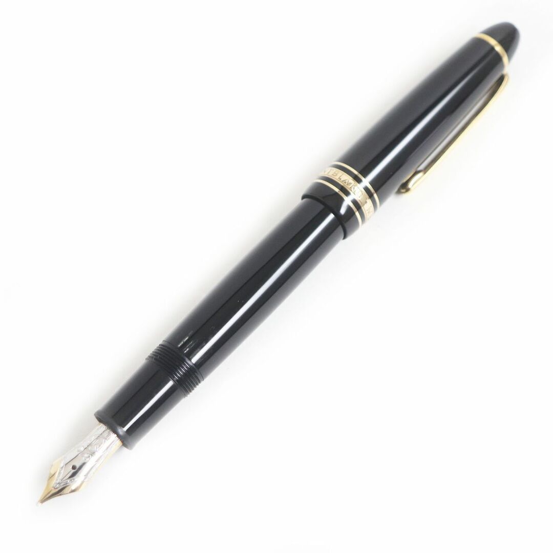 MONTBLANC(モンブラン)の美品□MONTBLANC/モンブラン マイスターシュテュック ホワイトスター ペン先14K Mニブ キャップ式 万年筆 ブラック×ゴールド ドイツ製 インテリア/住まい/日用品の文房具(ペン/マーカー)の商品写真