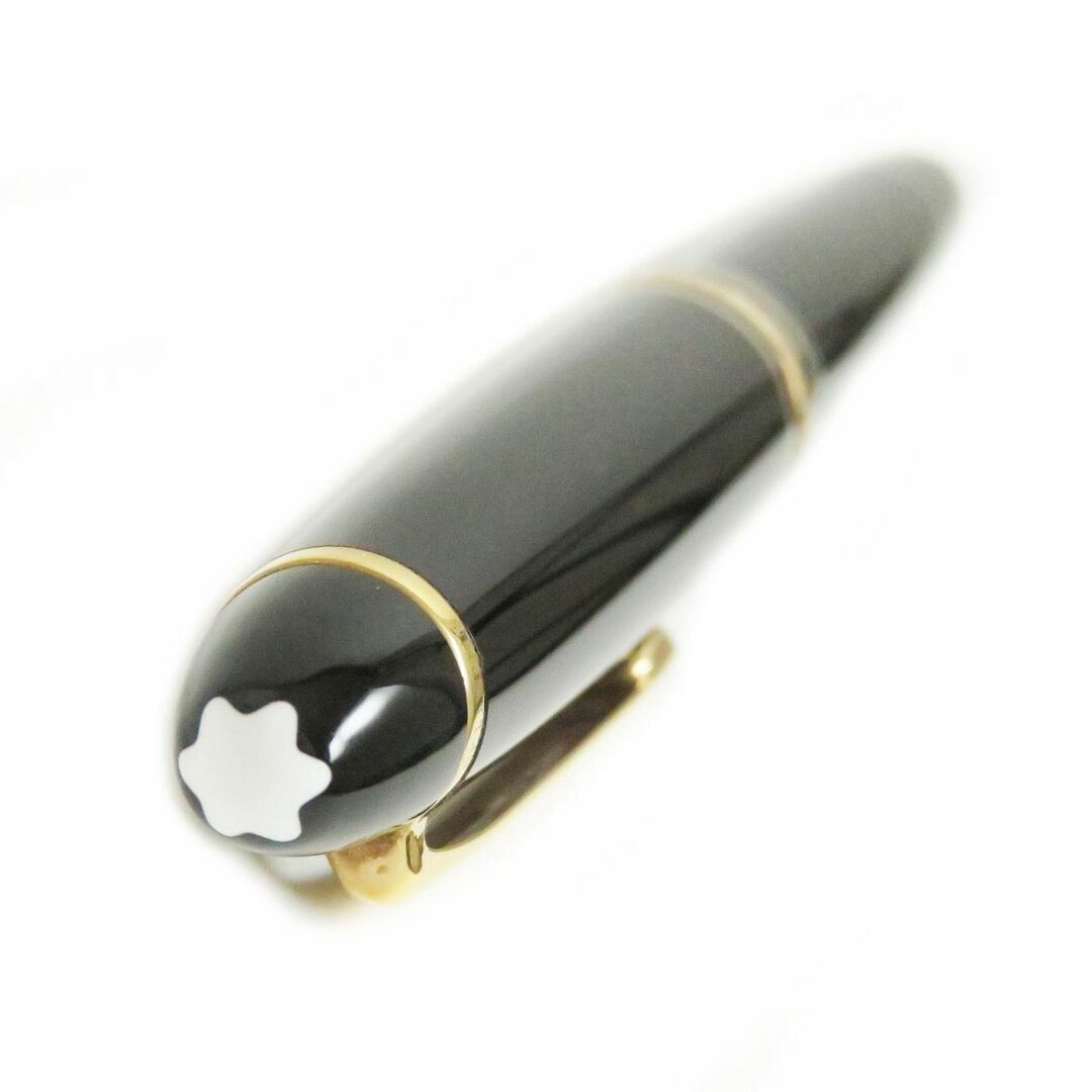 MONTBLANC(モンブラン)の美品□MONTBLANC/モンブラン マイスターシュテュック ホワイトスター ペン先14K Mニブ キャップ式 万年筆 ブラック×ゴールド ドイツ製 インテリア/住まい/日用品の文房具(ペン/マーカー)の商品写真