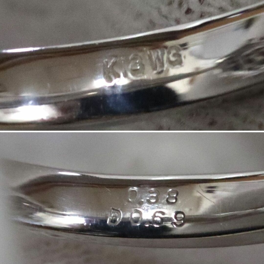 K18WGピンクサファイアダイヤモンドリング PS0.38 D0.69 5.3g レディースのアクセサリー(リング(指輪))の商品写真