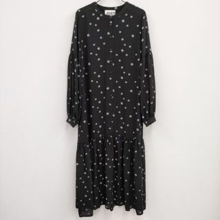 スピックアンドスパン(Spick & Span)のSpick and Span JUST Jessie maxi dress 別注フラワープリントドレス マキシ丈 ワンピース ブラック レディース スピックアンドスパン【中古】4-0217M♪(ロングワンピース/マキシワンピース)