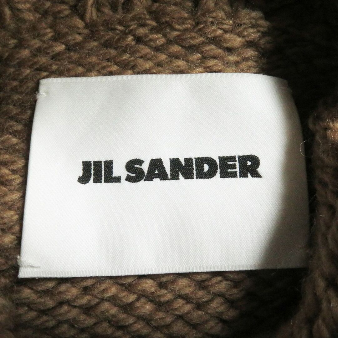 Jil Sander(ジルサンダー)の極美品□JIL SANDER/ジルサンダー JSMR751125 ロングプラストロン ウール100％ ハイネック ニットベスト ブラウン イタリア製 正規品 メンズのトップス(ベスト)の商品写真