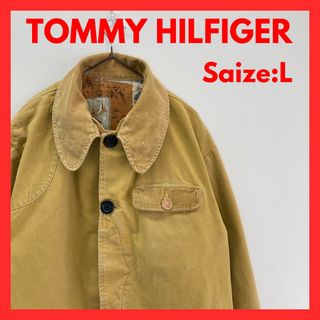 トミーヒルフィガー(TOMMY HILFIGER)の【美品】古着　トミーフィルフィガー　ハンティングジャケット　イエロー　L相当(その他)