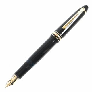 モンブラン(MONTBLANC)の美品▼MONTBLANC モンブラン マイスターシュテュック No.146 ホワイトスター ペン先14K 万年筆 ブラック×ゴールド Mニブ ドイツ製(ペン/マーカー)