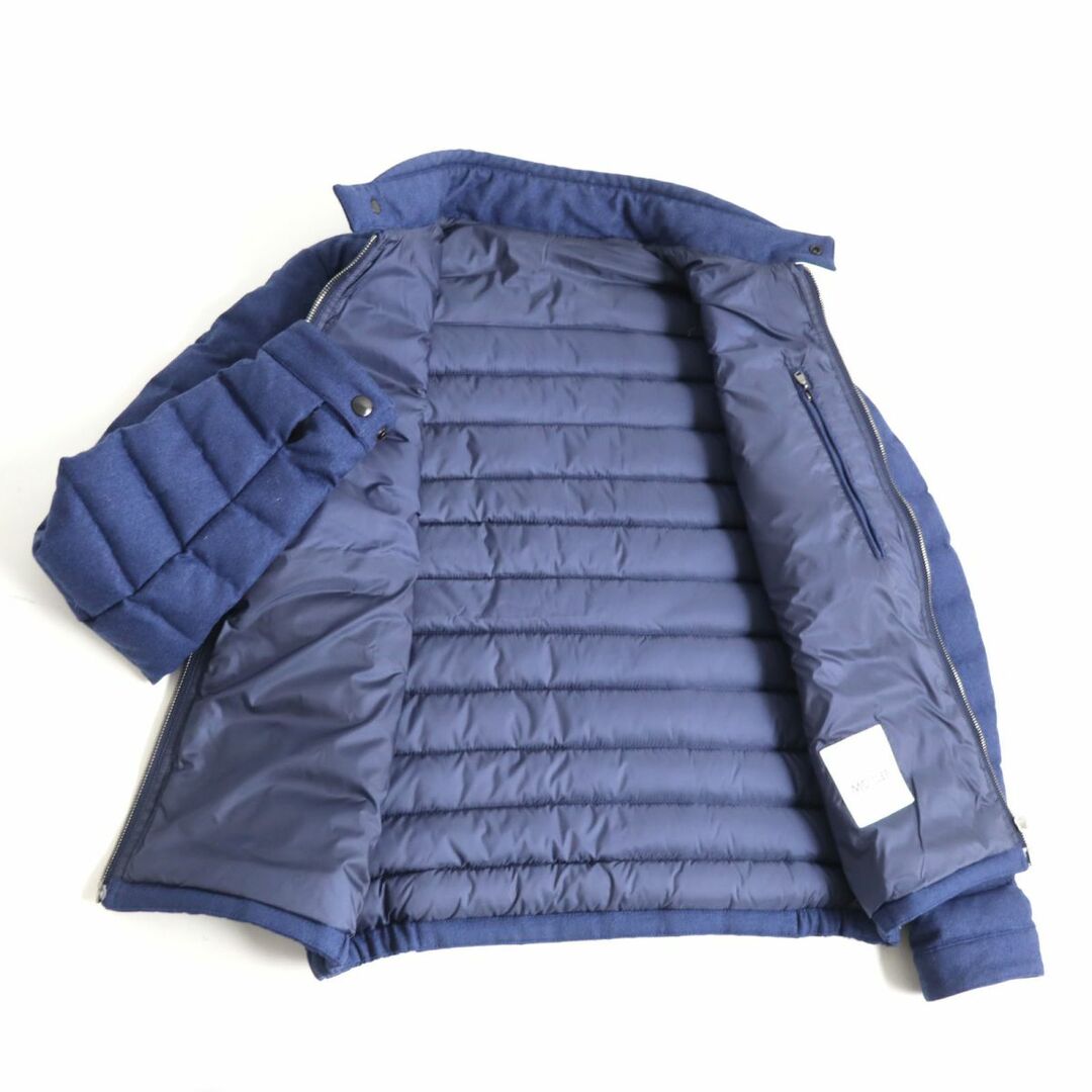 MONCLER(モンクレール)の美品◆MONCLER モンクレール DELABOST デラボスト レザーロゴパッチ付き ダブルジップ ダウンジャケット/アウター ブルー 1 正規品 メンズ メンズのジャケット/アウター(ダウンジャケット)の商品写真