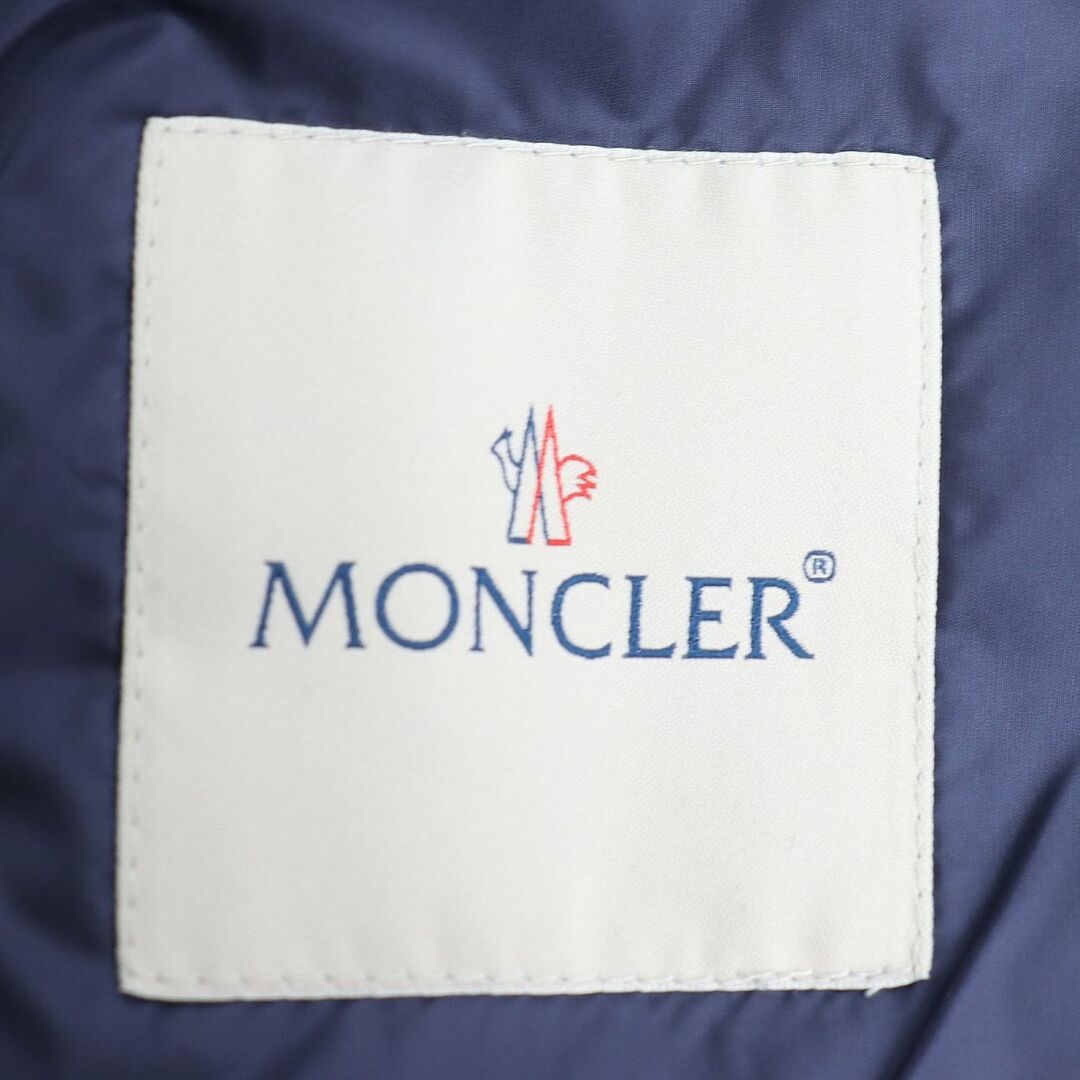 MONCLER(モンクレール)の美品◆MONCLER モンクレール DELABOST デラボスト レザーロゴパッチ付き ダブルジップ ダウンジャケット/アウター ブルー 1 正規品 メンズ メンズのジャケット/アウター(ダウンジャケット)の商品写真