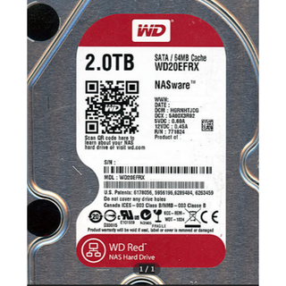 ウェスタンデジタル(Western Digital)の新品・未開封 ウエスタンデジタル RED HDD 2TB WD20EFRX　(PC周辺機器)