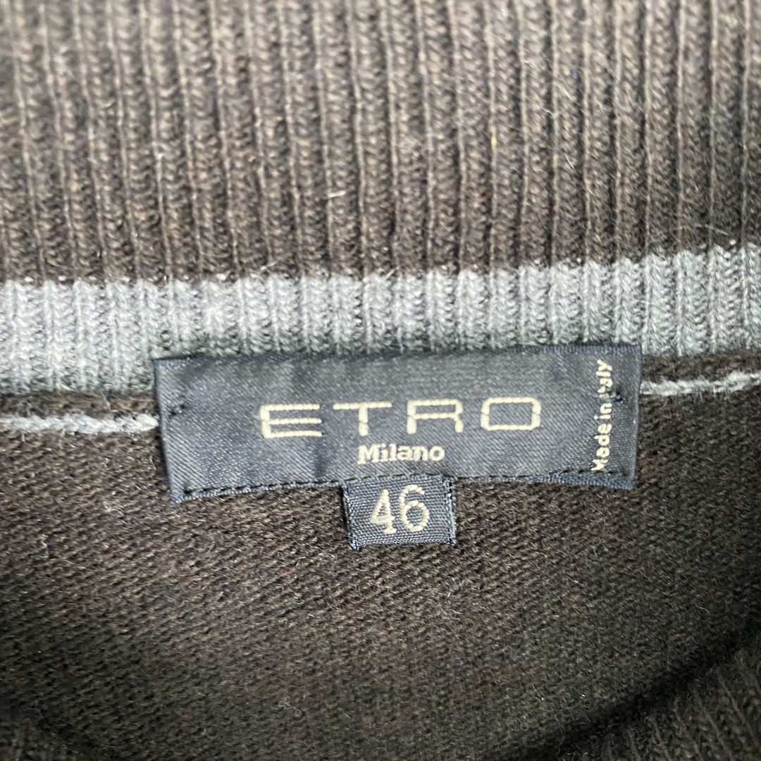 ETRO(エトロ)の【エトロ　ニット　カシミヤ　カラフル　柄　ボーダー　イタリア製　46　古着】 レディースのトップス(ニット/セーター)の商品写真