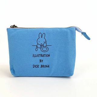 ミッフィー(miffy)のミッフィー miffy 3ポケットポーチ メイクポーチ 小物入れ ブルー(PWD)(PWD)(ポーチ)