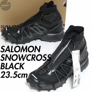 サロモン(SALOMON)の23.5cm 新品 SALOMON SNOWCROSS スニーカー ブラック(スニーカー)
