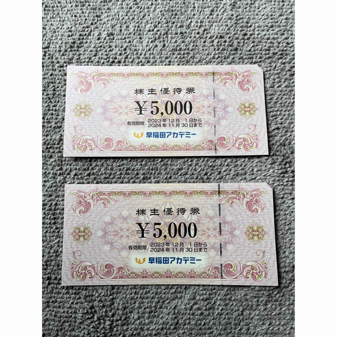 早稲田アカデミー 株主優待券 10,000円分