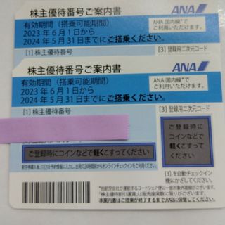 エーエヌエー(ゼンニッポンクウユ)(ANA(全日本空輸))のANA株主優待番号ご案内書2枚(その他)