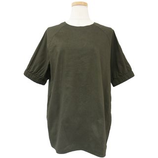 セオリーリュクス(Theory luxe)の美品 theory luxe セオリー リュクス ブラウス 23春夏 カーキ 38 (M) クルーネック ストレッチ リネン 麻 半袖 トップス カットソー プルオーバー 日本製 シンプル 無地 大人 きれいめ オフィス カジュアル【レディース】【中古】(シャツ/ブラウス(長袖/七分))