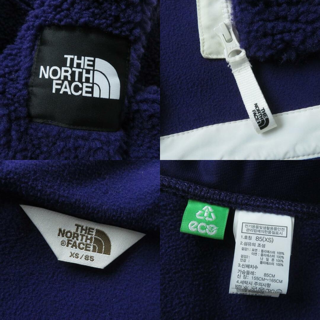 THE NORTH FACE(ザノースフェイス)の美品★韓国正規品 THE NORTH FACE ザ ノースフェイス NJ4FM50 RIMO FLEECE JACKET ロゴパッチ付き ZIP UP フリースジャケット パープル XS レディースのジャケット/アウター(ブルゾン)の商品写真