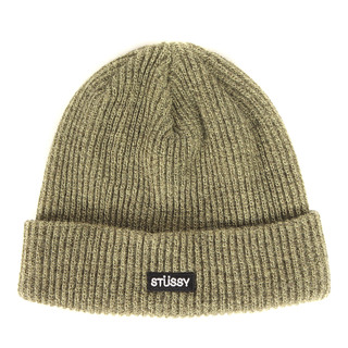 ステューシー(STUSSY)のSTUSSY ステューシー 20AW スモールロゴパッチ ワッチキャップ ニット ビーニー Small Patch Watch Cap オリーブ 帽子 ニットキャップ【メンズ】【中古】(ニット帽/ビーニー)