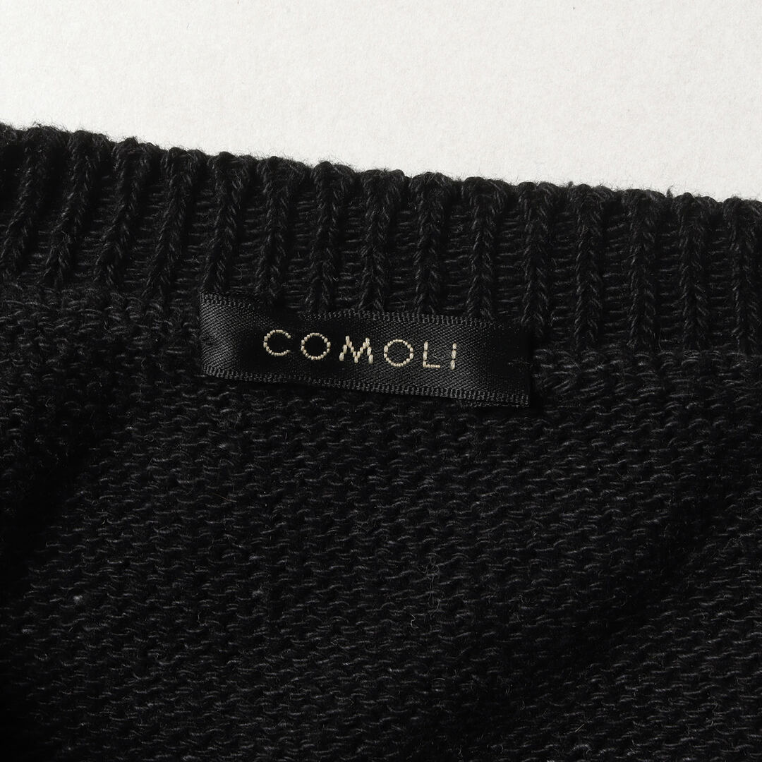 COMOLI(コモリ)のCOMOLI コモリ ニット 22SS ガンジーコット ニットセーター V01-06003 トップス プルオーバー ダークグレー 日本製 ブランド【メンズ】【中古】 メンズのトップス(ニット/セーター)の商品写真